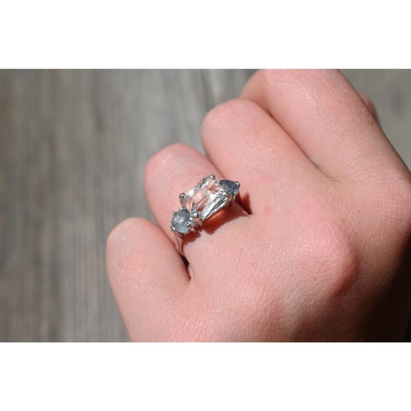 Montana sapphire ring, alternative engagement rings size 3 4 5 6 7 8 9 1… - Picture 7 of 8